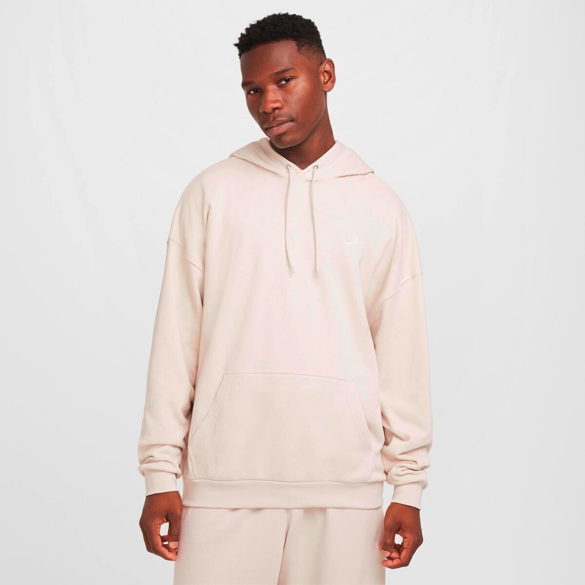 Abrigo Nike Club Ft Oversized de Hombre - Blanco 
