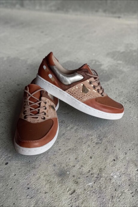 Sneakers Dakota Marrón Jaspeado Cobre Y Arte Sneakers Dakota Marrón Jaspeado Cobre Y Arte