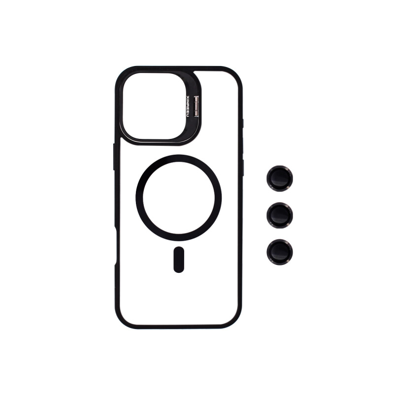 Protector para iPhone 16 Pro Max con protector cámara negro Protector Para Iphone 16 Pro Max Con Protector Cámara Negro