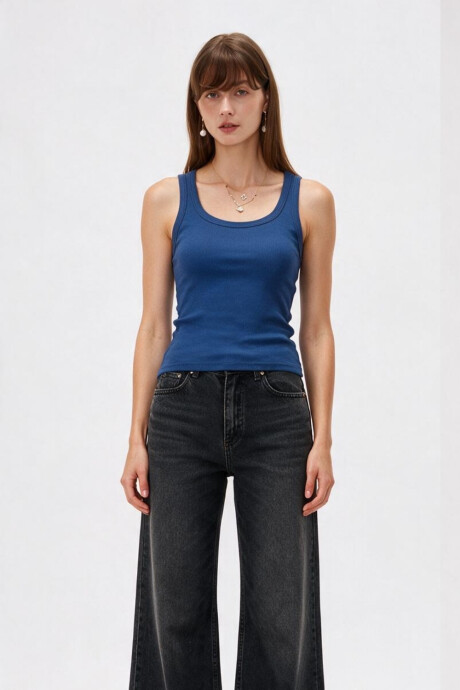 Musculosa Malisa Azul Piedra