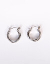 Aros Argollas Metal Aretes Argollas Entrelazadas - Plateado Rodio