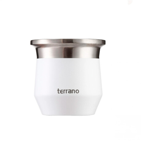 Mate Terrano Flap con Tapa Acero Inoxidable BLANCO