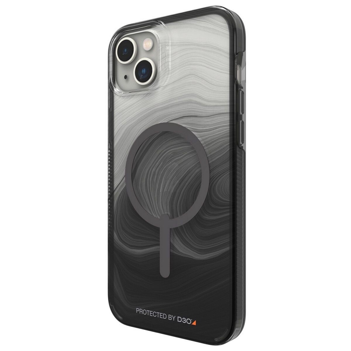 Protector case gear4 milan snap c/ magsafe para iphone 14 Black swirl