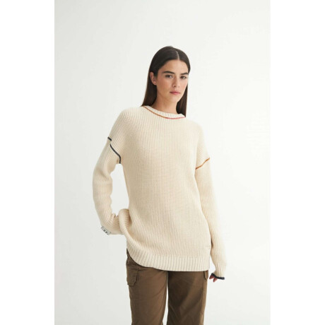 Buzo punto Frantesca Crudo