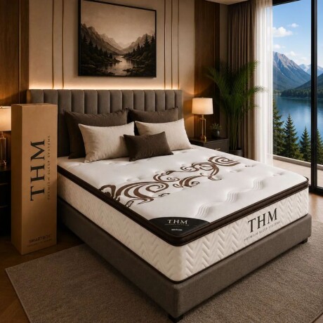 Sommier Queen HAMPTONS Palladium Smart Box Gris