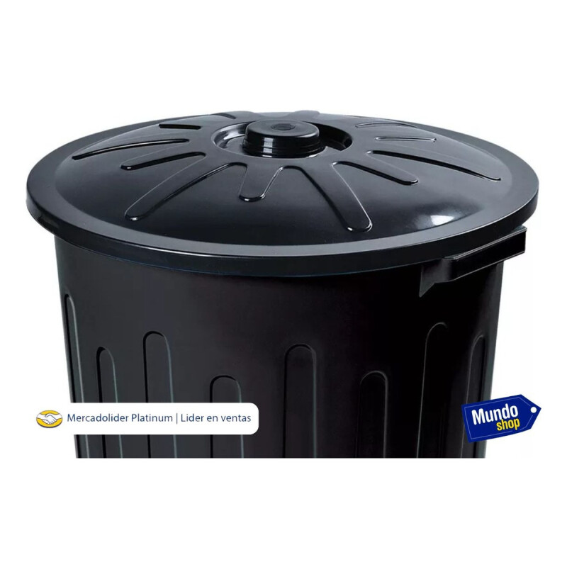 Cesto Recipiente 65l Tacho Para Residuos Basura Negro Negro