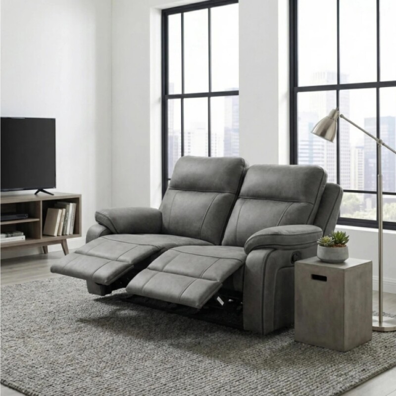 Reclinable Apollo 2 Cuerpos Gris Reclinable Apollo 2 Cuerpos Gris