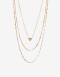 Collares Cortos Metal Collar Corto Dijes Corazones - Dorado