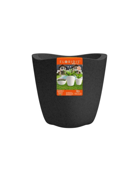 MACETA 26X30CM TRYAS JARDIN GRAFITO GRIS GRANITO OSCURO MACETA 26X30CM TRYAS JARDIN GRAFITO GRIS GRANITO OSCURO