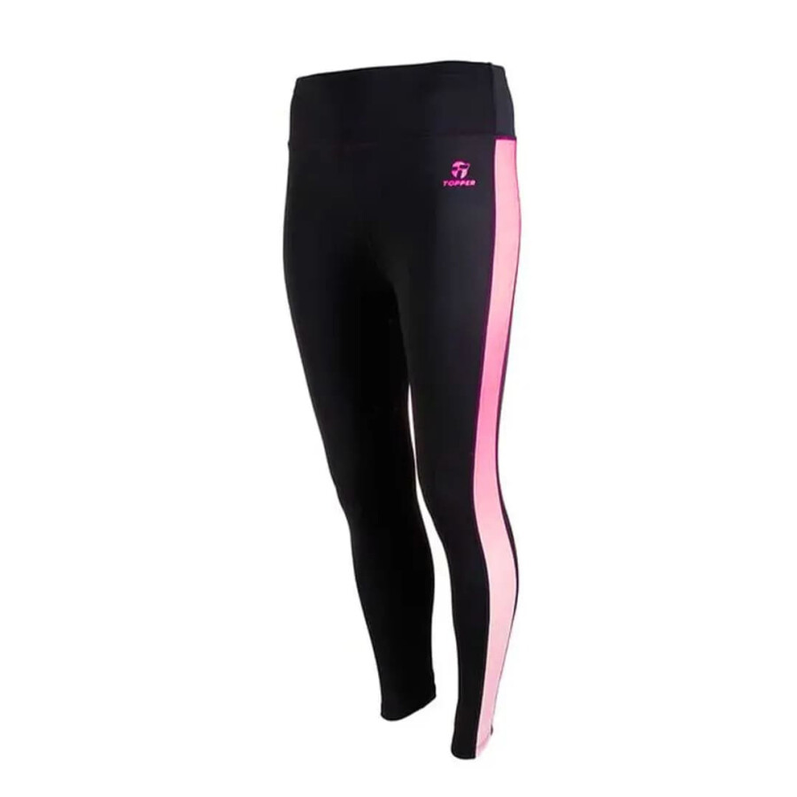 Calza de Mujer Topper Cuts Negro - Fucsia