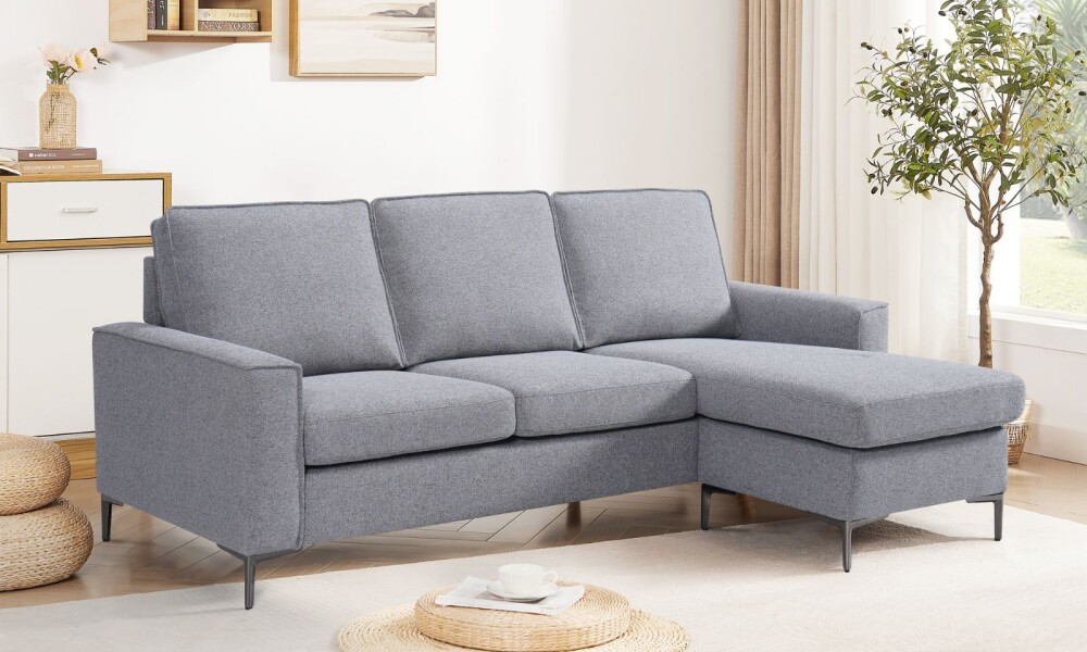 Sofá con Chaise ENZO Gris
