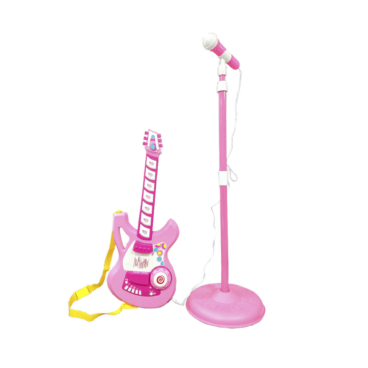 Guitarra Eléctrica Con Micrófono Para Niños Y Niñas - Rosa 