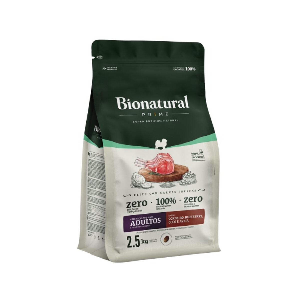 BIONATURAL PRIME PERRO ADULTO RAZA PEQUEÑA CORDERO 10,1 KG 