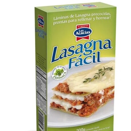 LASAGNA LAS ACACIAS ESPINACA FACIL 200 GRS LASAGNA LAS ACACIAS ESPINACA FACIL 200 GRS