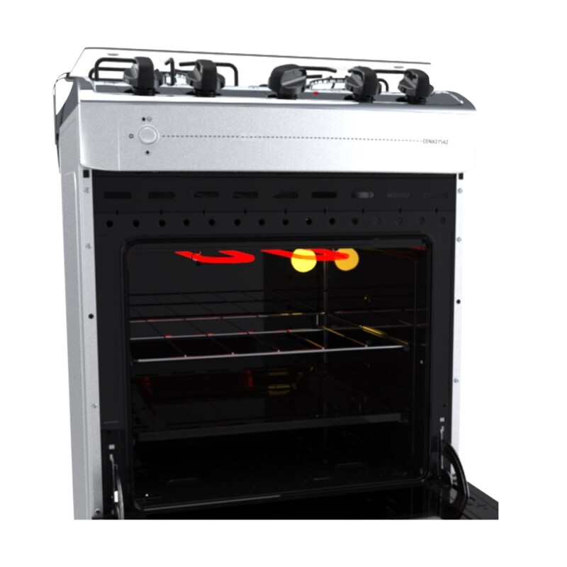 Cocina A Gas Enxuta Cenx27542w Con Grill Electrico Color Blanco Cocina A Gas Enxuta Cenx27542w Con Grill Electrico Color Blanco