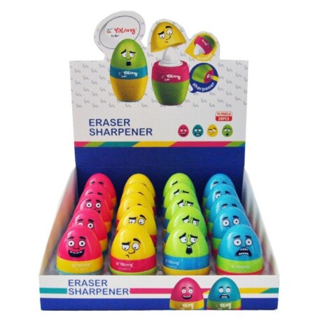 GOMA/SACAPUNTA 2 EN 1 DISEÑOS DIVERTIDOS 001