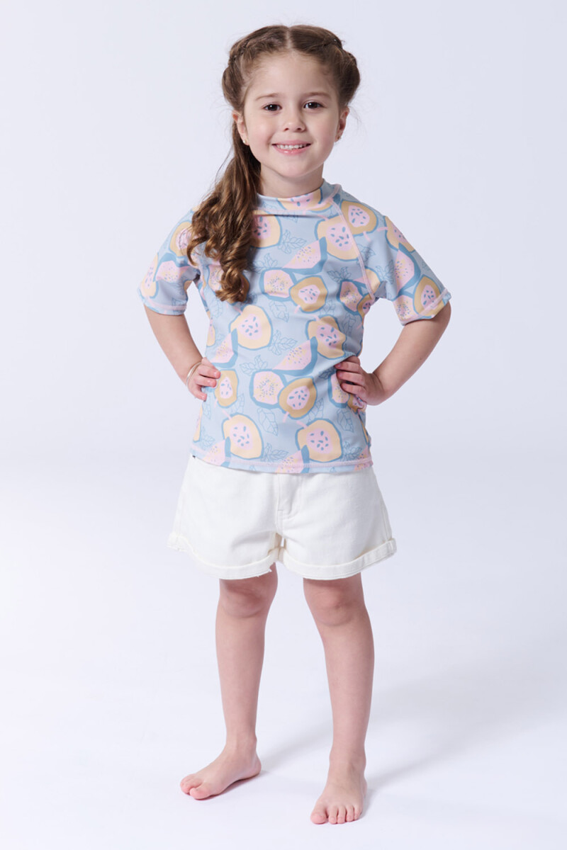 Remera manga corta uv estampa frutas Frutas Verde