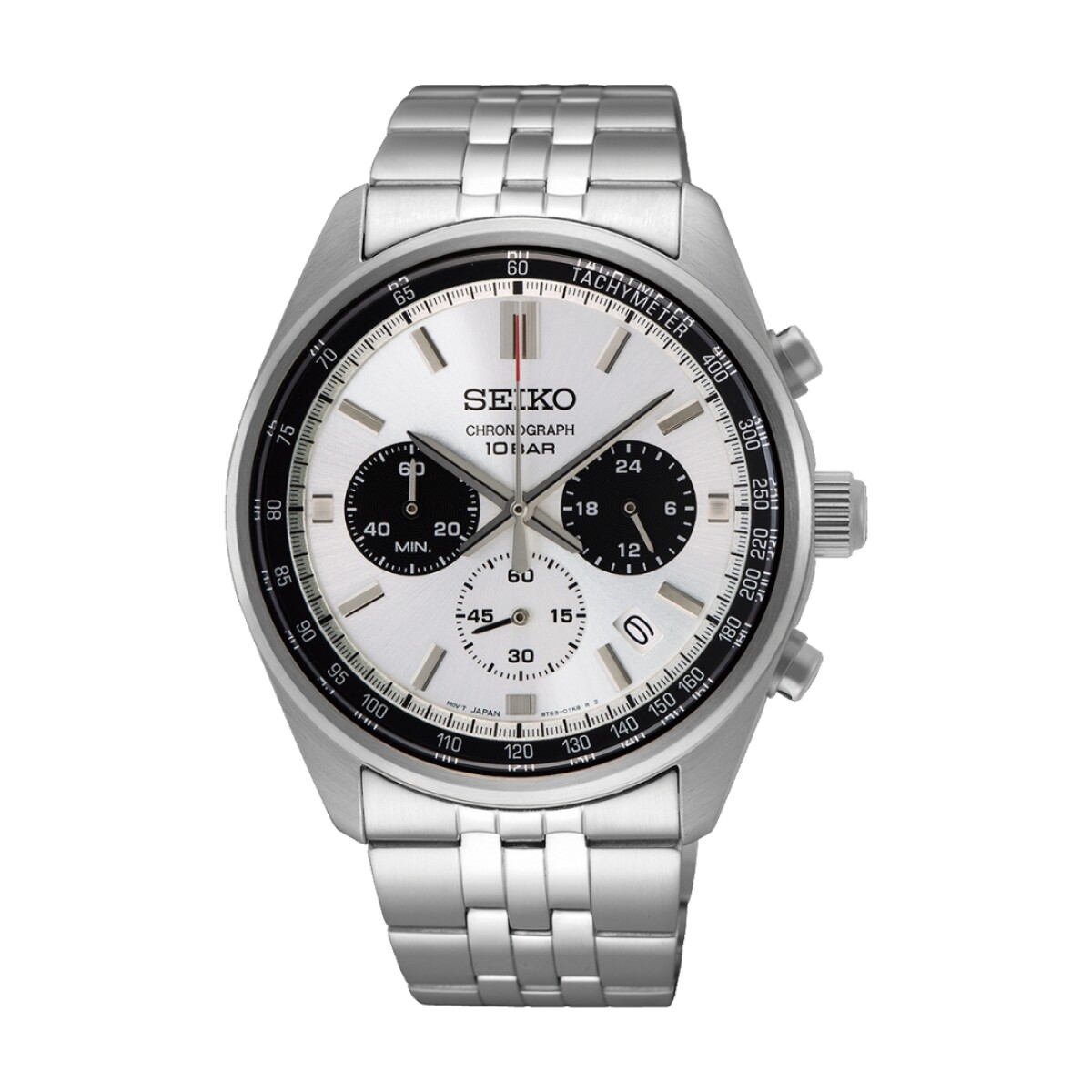 Reloj Seiko SSB425P1 para hombre con correa de acero - Plateado 