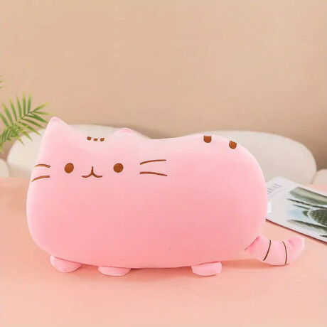 Almohadón de peluche con forma de gatito Rosado