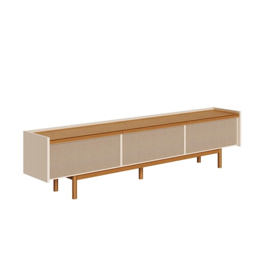Rack para TV - Dune 2.2 - Linea Manhattan Blanco/Natural