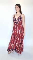 Vestido Thalen Bordó