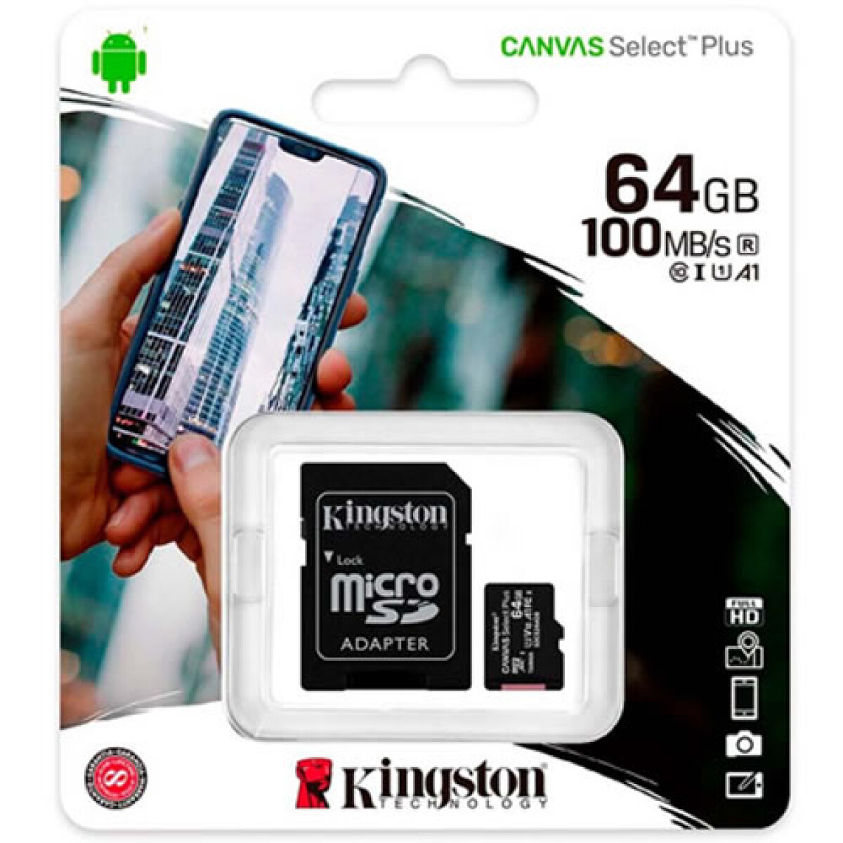 Memoria Micro SD Kingston Select Plus 64GB clase 10 