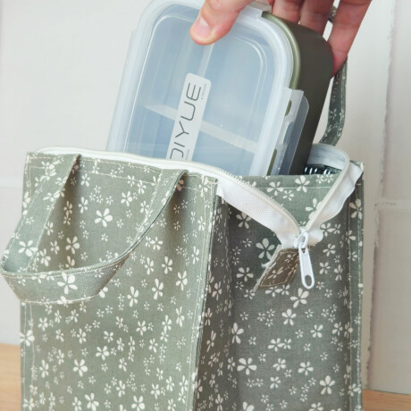 Lunchera 20x17x24 cm con asa Gris