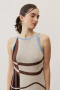 Vestido Ola CRUDO Y TOSTADO