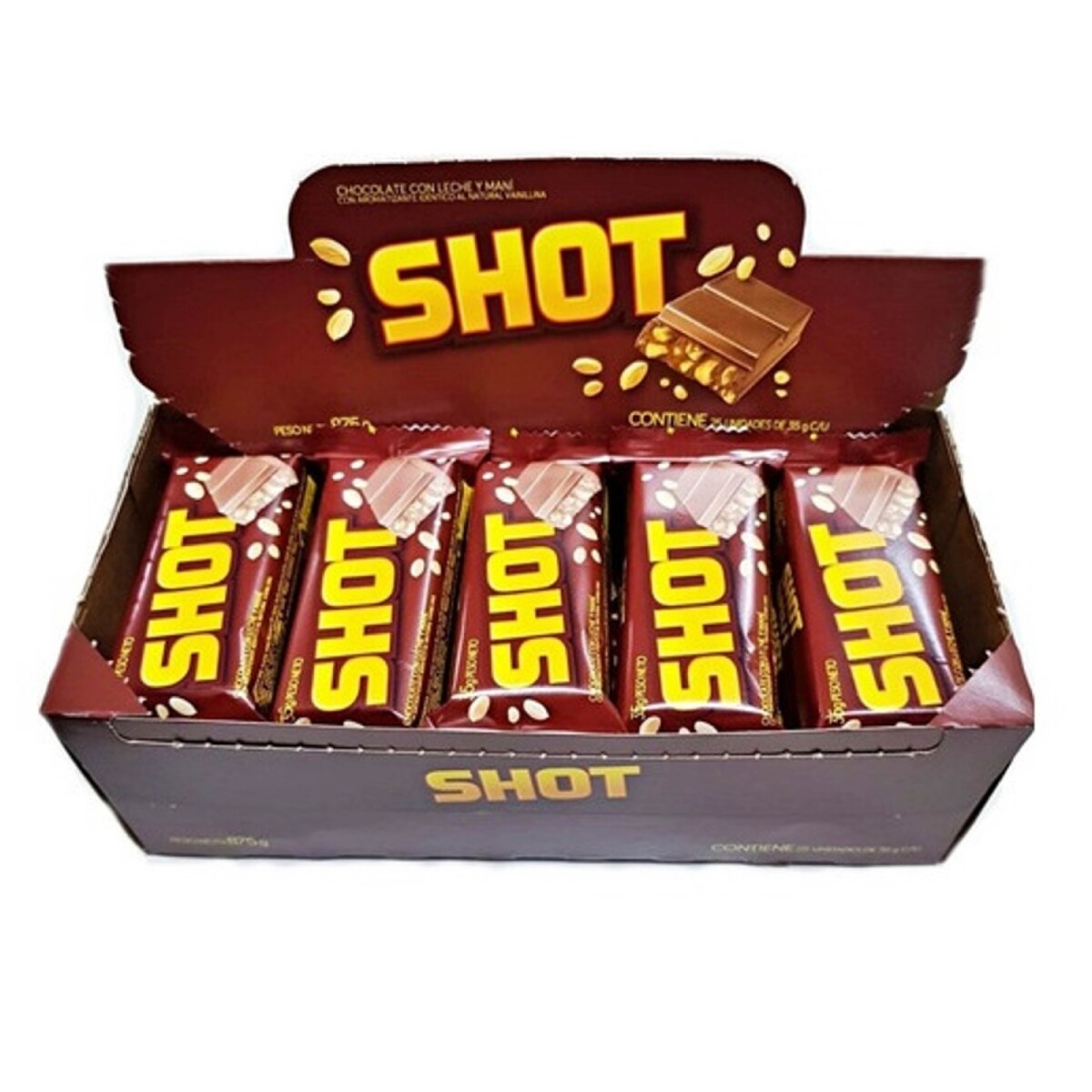 CHOCOLATE SHOT 35 GRS DISPLAY X 25UNID(#21.92) 