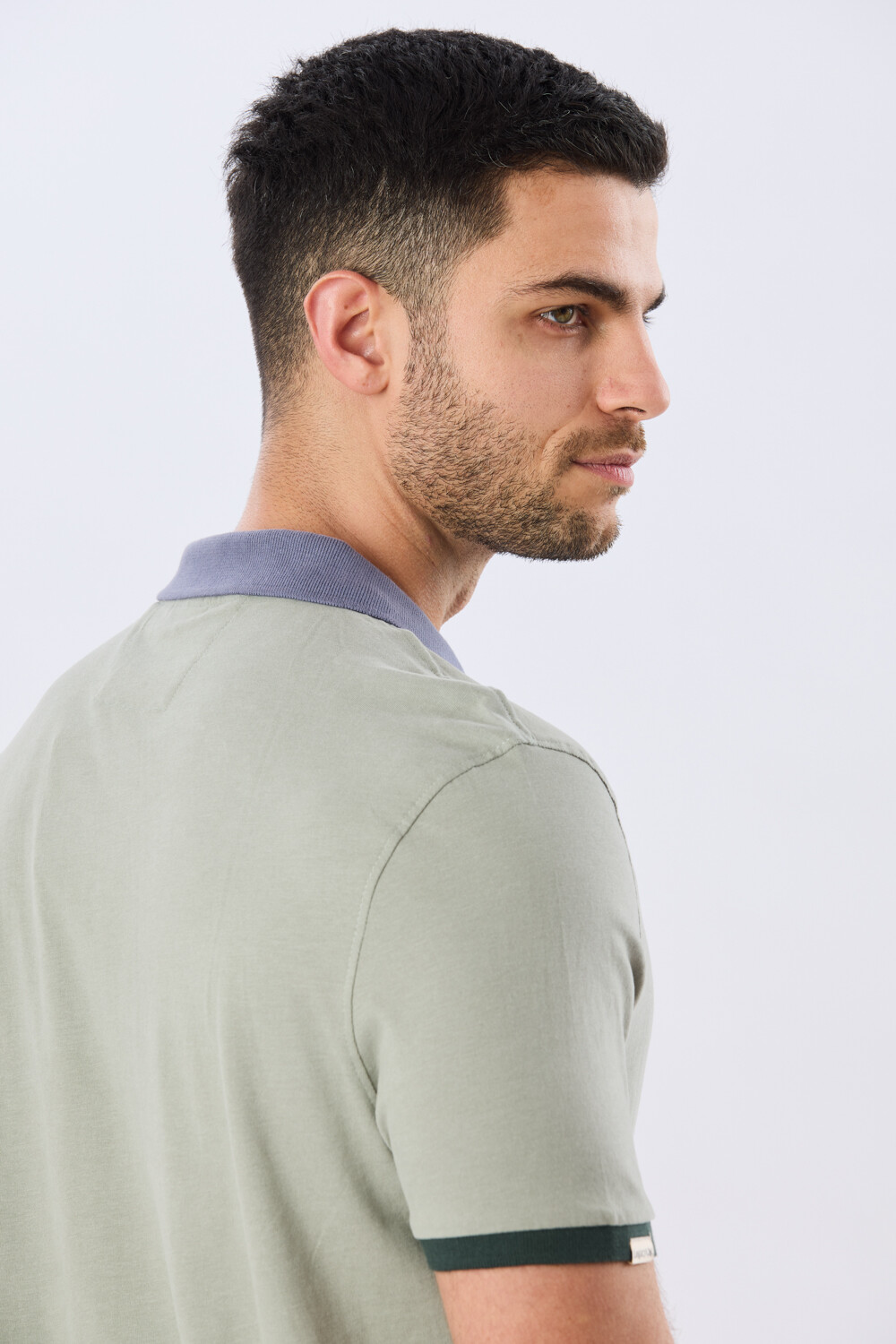 REMERA POLO LISA JERSEY Pistacho