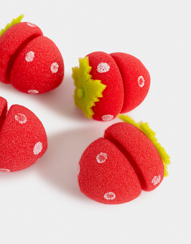 Accesorios Pelo Set Frutas Set De Ruleros Para Pelo - Rojo Frutilla
