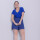 BLUSA BASICA ACANALADA Azul Eléctrico