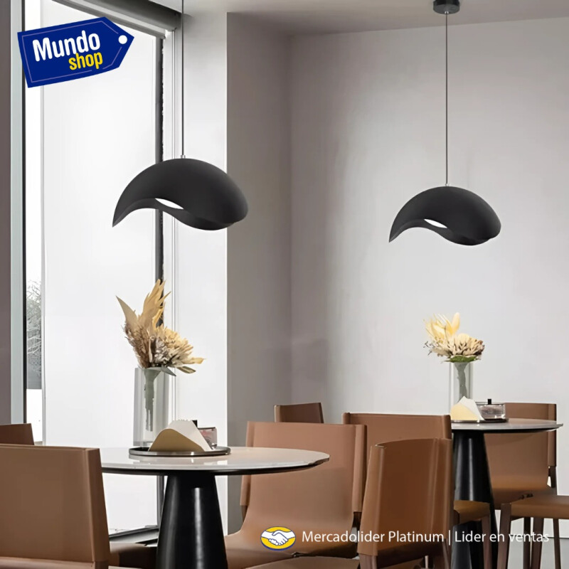 Lampara Colgante Moderna Nordica Daly Bosco Negro