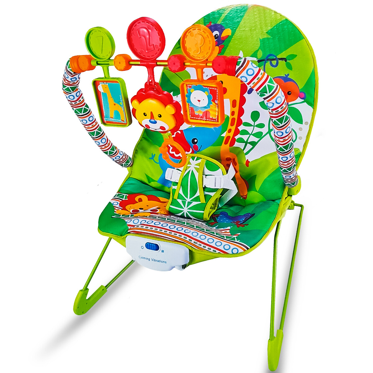Silla Mecedora Bouncer Para Bebe C/Vibración Sonido - Verde 