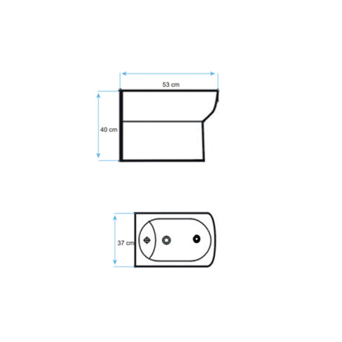 Bidet Con Transferencia Blanco Brillo 1 Agujero Aqualia Linea Garda 000