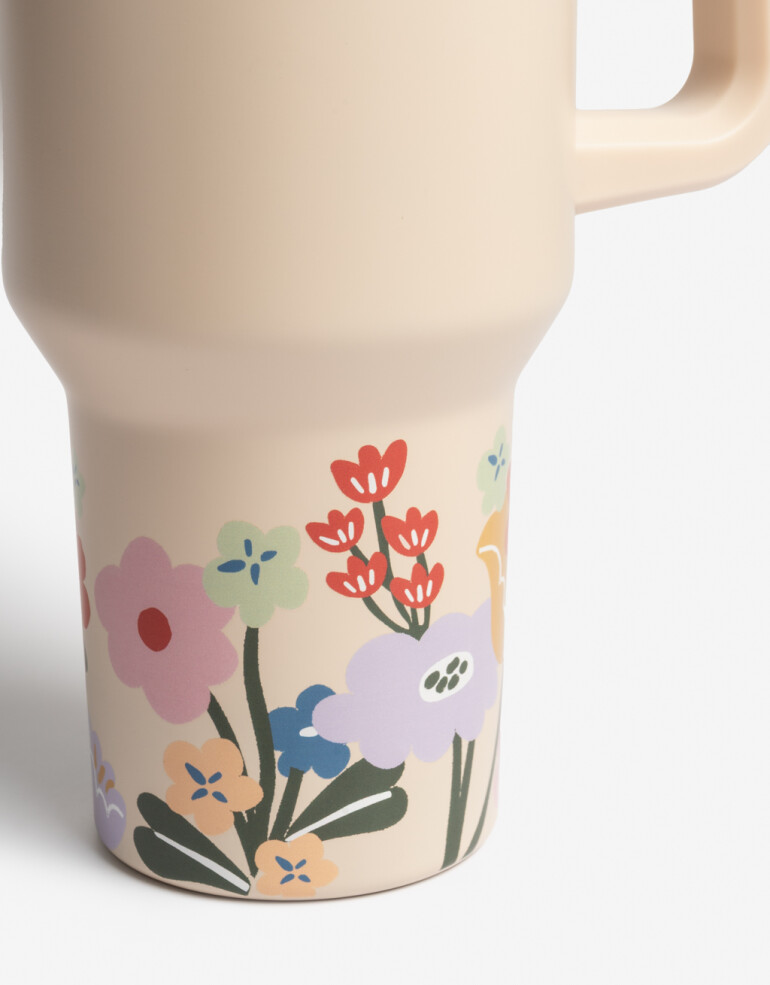 Artículos cocina Vasos Vaso Metálico Floreado - Combinacion Multicolor