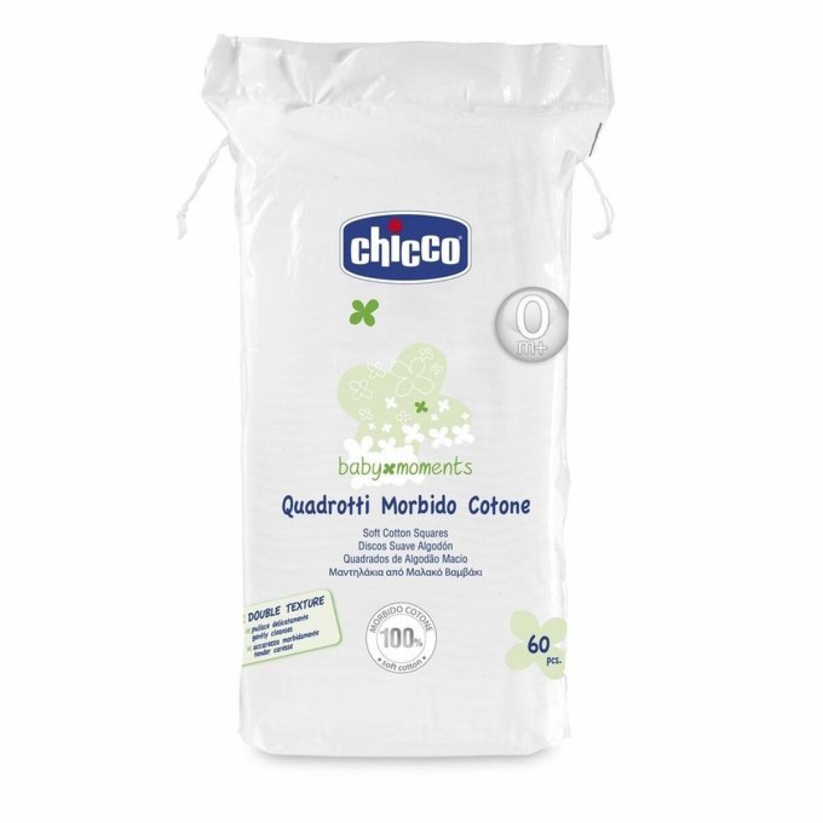 CUADRADOS DE ALGODÓN 60pcs CHICCO 