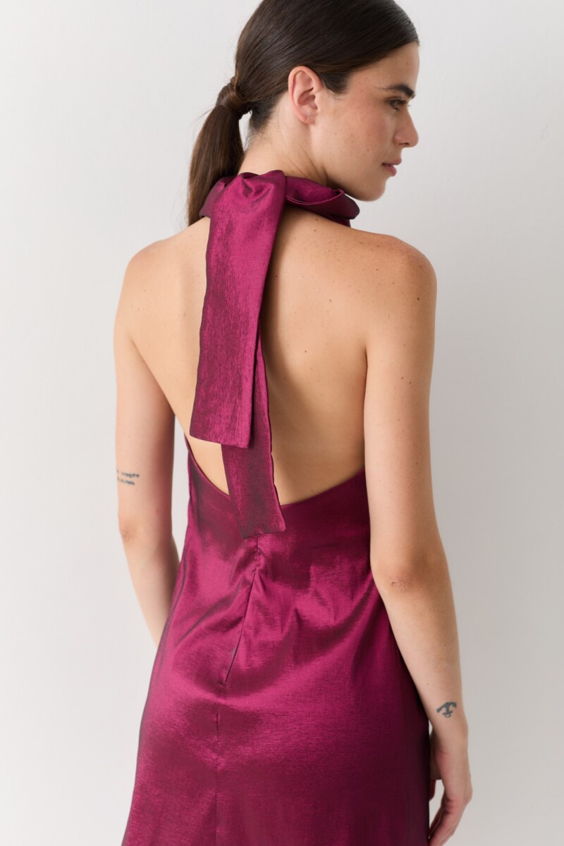 VESTIDO HALTER PARTY Morado