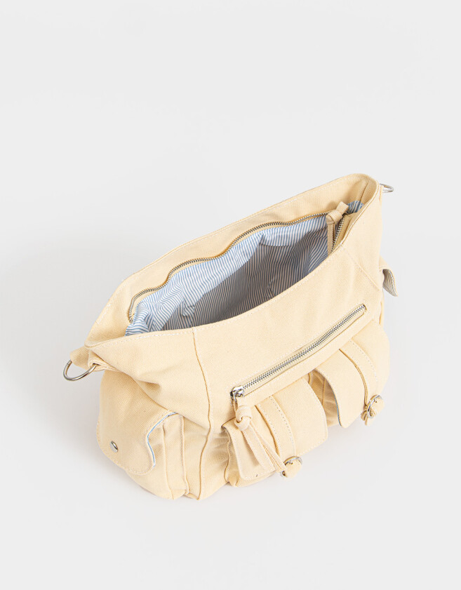 Bandoleras Bandolera Canvas Multipocket - Amarillo Claro