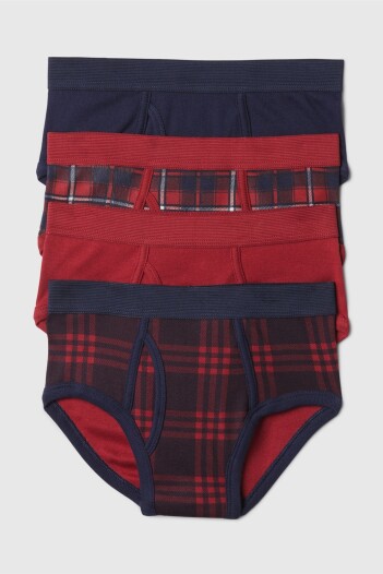 Calzoncillo Pack X4 Niño Holiday Plaid Raspberr
