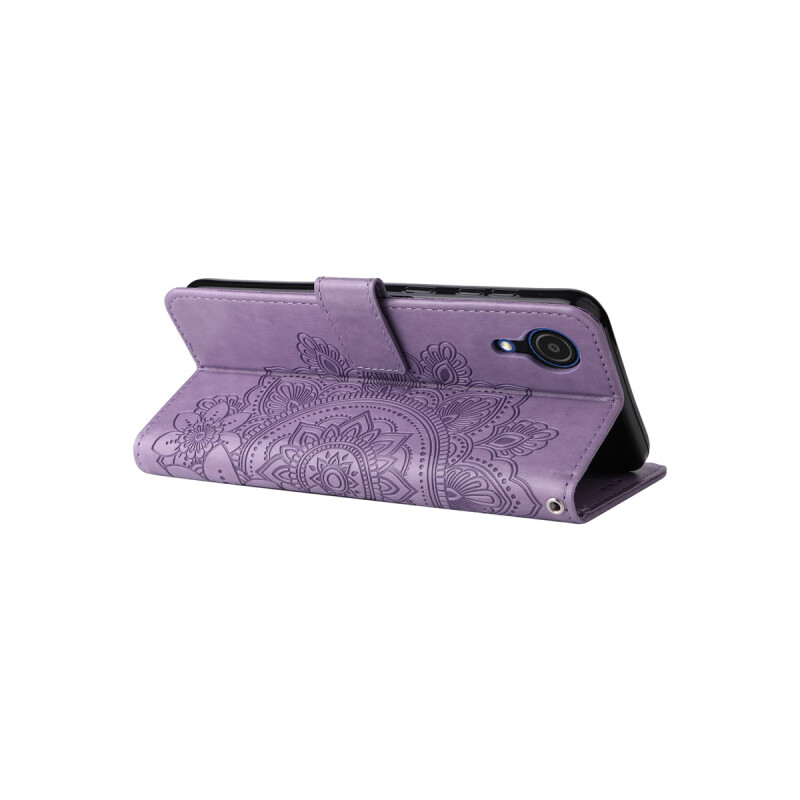 Flip cover Samsung Galaxy A03 Core diseño mandala violeta Flip Cover Samsung Galaxy A03 Core Diseño Mandala Violeta