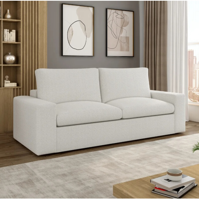 Sillón Sofá Living 2 Cuerpos Litus Compactado En Caja Blanco