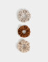 Skunzies Set por 3 Set De Scrunchies - Marron Medio