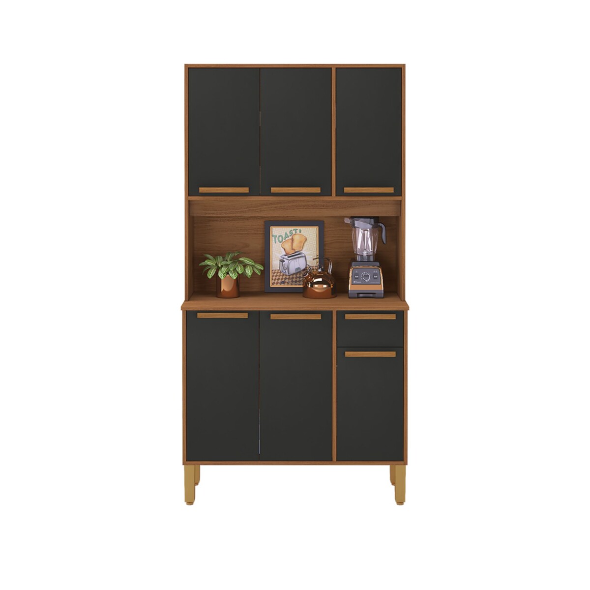 Kit Cocina 6 Puertas 1 Cajon Lagos Indekes Freijo 
