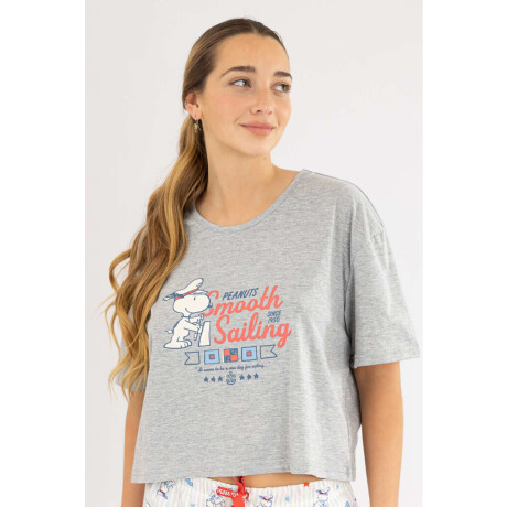 Snoopy Pink Pj Gris