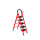 Escalera Tijera 5 Escalones De plastico Rojo/Negro
