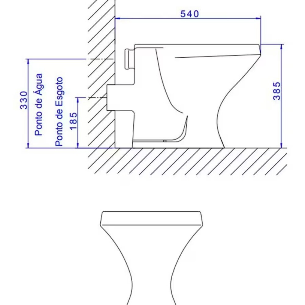 Inodoro corto blanco salida trasera Ravena Inodoro Corto Blanco Salida Trasera Ravena