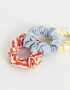 Gomitas Infantiles Con estampa Set De Scrunchies - Combinacion Tricolor