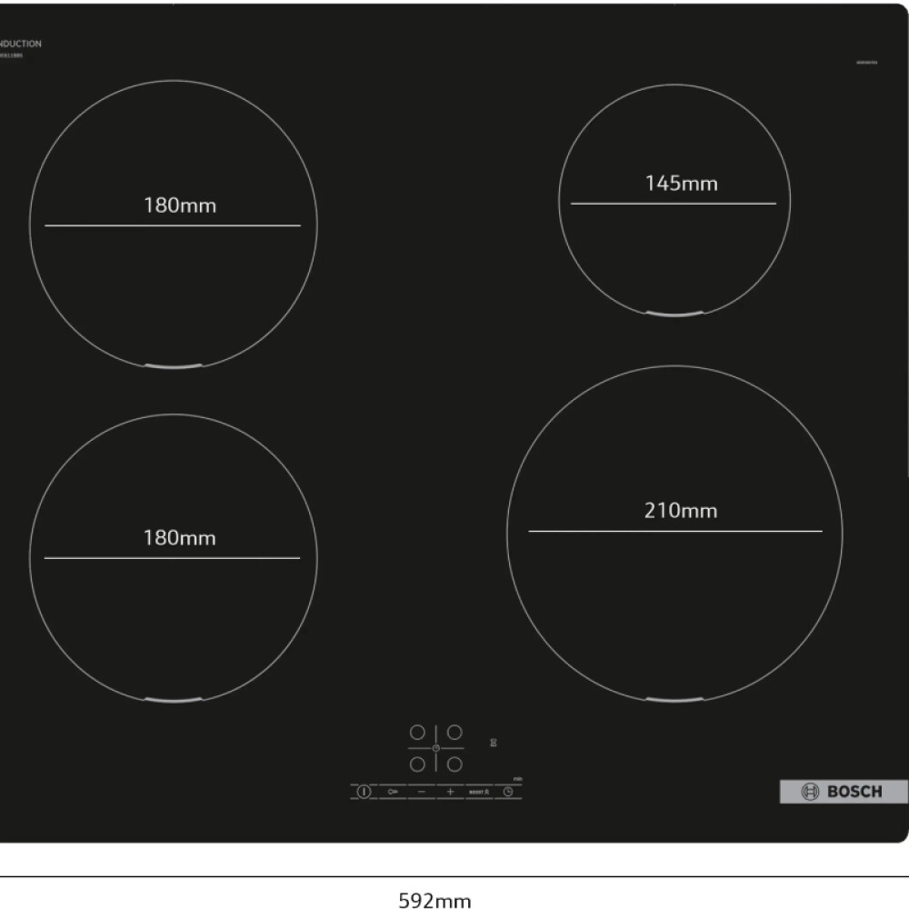 Placa de inducción Bosch PUE611BB5E 60 cm negro