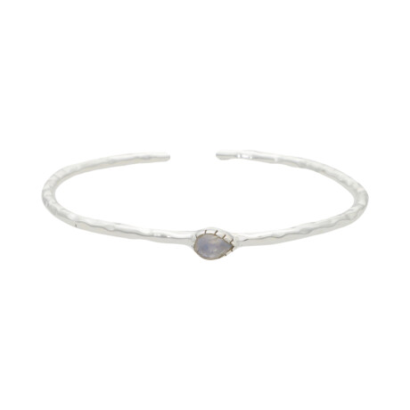 Pulsera Rigida Karvik Piedra de la luna Plata 925 0